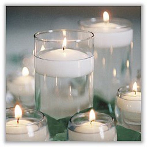 10 Pack of 8cm Ivory Wax Floating Candles - wedding party home event decoration - RnR Galore