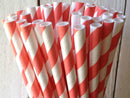 1000 Bulk Wholesale Pack Red White Drinking Straws Biodegradable Eco Paper Birthday Party Event Bistro Bar Cafe Take Away - RnR Galore