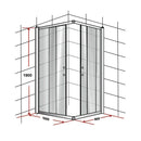 1000 x 900mm Sliding Door Nano Safety Glass Shower Screen By Della Francesca - RnR Galore