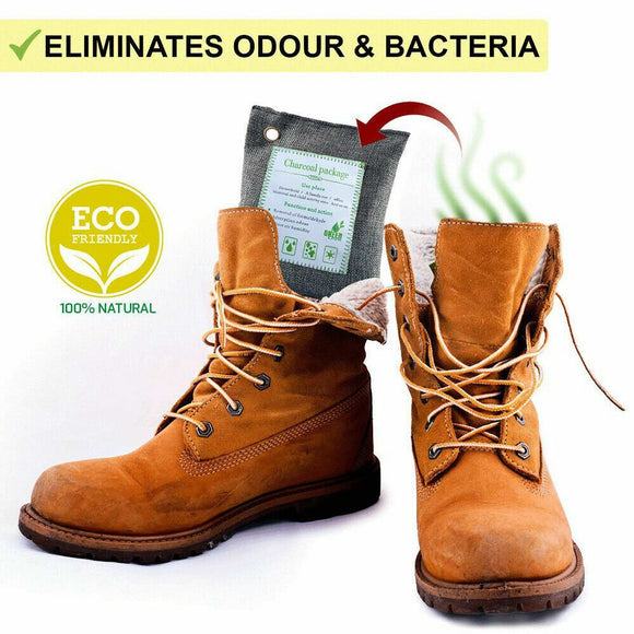 10PCS Air Purifying Bags Activated Bamboo Charcoal Freshener for Car Home Shoes 200g - RnR Galore