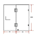 120 x 200cm Wall to Wall Frameless Shower Screen 10mm Glass By Della Francesca - RnR Galore