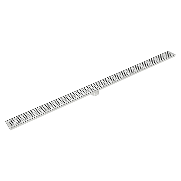 1200mm Bathroom Shower Stainless Steel Grate Drain w/Centre outlet Floor Waste Square Pattern - RnR Galore