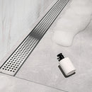 1200mm Bathroom Shower Stainless Steel Grate Drain w/Centre outlet Floor Waste Square Pattern - RnR Galore