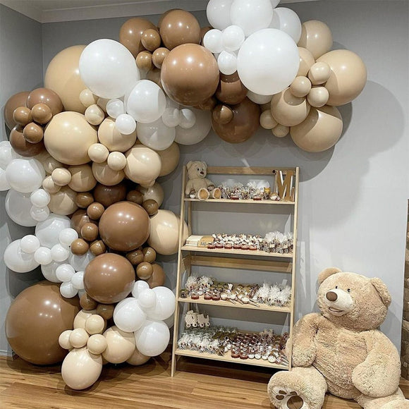 122X Coffee Balloon Arch Garland Kit Set Baby Shower Wedding Birthday Party Decor - RnR Galore