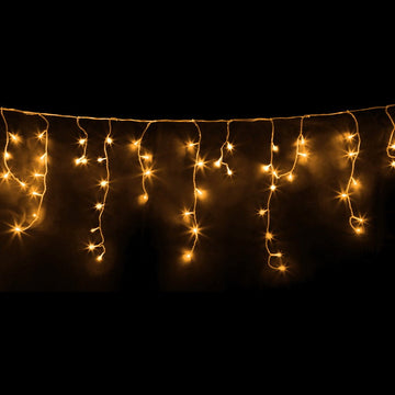 12.5M Christmas Lights Solar Icicle String Light Warm White Jingle Jollys - RnR Galore