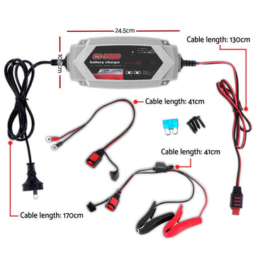 12V Automotive Car Battery Charger 24V 7Amp Vehicle Truck Chargers AGM - RnR Galore