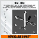 142Pc Pegboard Hooks Set Peg board Hanger Assortment Storage Trays Organizer Bin - RnR Galore