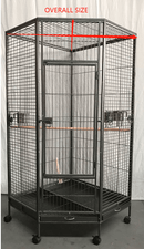 162cm Large Corner Bird Cage Pet Parrot Aviary Perch Castor Wheel - RnR Galore