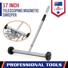 17inch Telescoping Magnetic Sweeper Magnet Broom Rolling Pick Up 8.8Lbs Portable - RnR Galore