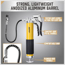 18inch Grease Gun 8000PSI Pistol Grip Flex Hose Heavy Duty Barrel With Cartridge - RnR Galore