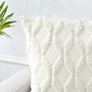 2 Pack Decorative Boho Throw Pillow Covers 45 x 45 cm (White) - RnR Galore
