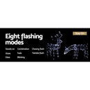 2 PCS Christmas Lights Reindeers 200 LED Decorations Jingle Jollys - RnR Galore