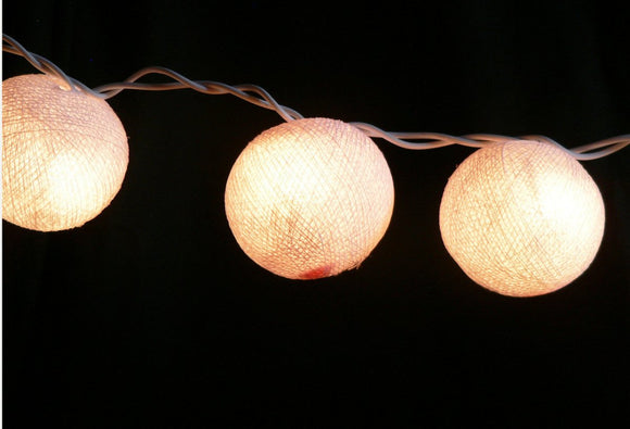 20 White 5cm Ball battery string LED - wedding party home event decoration - RnR Galore