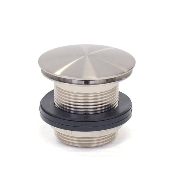 2021 new brushed Nickel Brushed stainless steel Pop Up Waste Plug 40 mm NO Overflow - RnR Galore