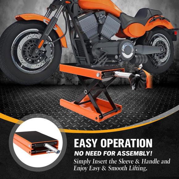 205KG Motorcycle Motorbike Lift Jack Motorcycle Stand Hoist Repair Work Bench - RnR Galore