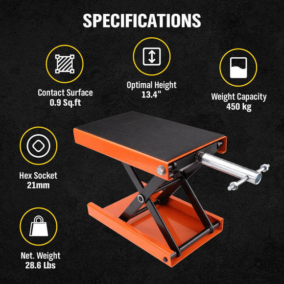 205KG Motorcycle Motorbike Lift Jack Motorcycle Stand Hoist Repair Work Bench - RnR Galore