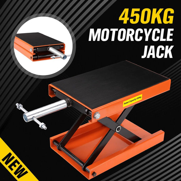 205KG Motorcycle Motorbike Lift Jack Motorcycle Stand Hoist Repair Work Bench - RnR Galore