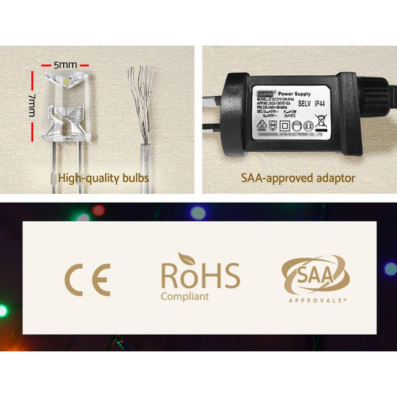 20M Christmas Lights Icicle Light 800 LED Blue White Decor Jingle Jollys - RnR Galore