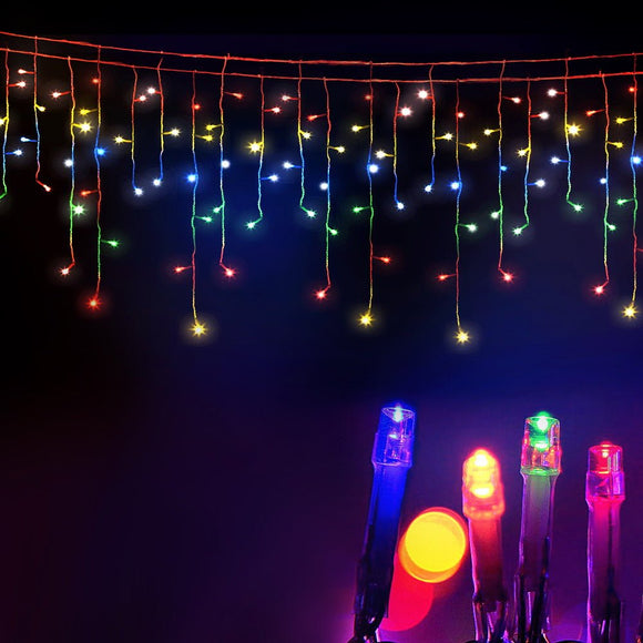 20M Christmas Lights Icicle Light 800 LED Multi - coloured Jingle Jollys - RnR Galore