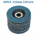 20PCS 5" 125MM Angle Grinder Flap Sanding Disc 120 Grit Grinding Wheel - RnR Galore