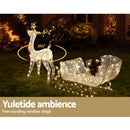 215 LED Christmas Lights Reindeer Sleigh Decorations Jingle Jollys - RnR Galore