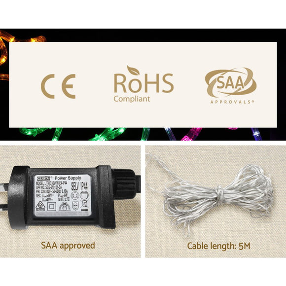 2.1M Christmas Lights 631 LED Train Motif Light Decorations Jingle Jollys - RnR Galore