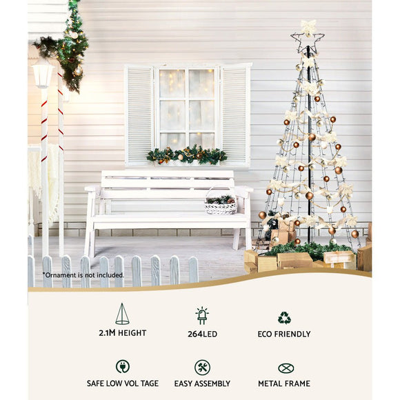 2.1M Christmas Tree 264 LED Solar Jingle Jollys - RnR Galore