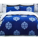 225TC Geo Damask Cotton Rich Easy Care Quilt Cover Set King - RnR Galore