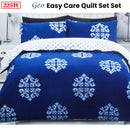 225TC Geo Damask Cotton Rich Easy Care Quilt Cover Set King - RnR Galore