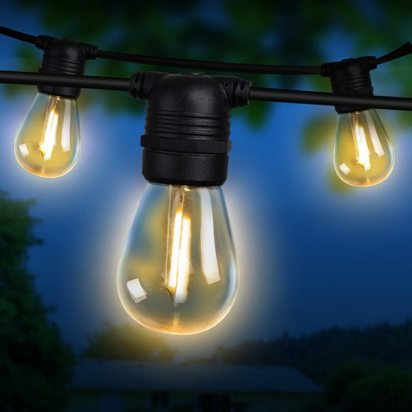 23m LED Festoon String Lights Christmas Decorations Wedding Party Outdoor Garden - RnR Galore