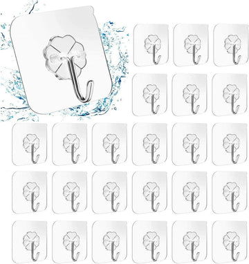 24 Packs Heavy Duty Adhesive Hooks Kitchen Wall Hooks - RnR Galore