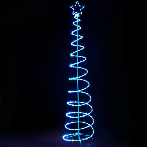 2.4M Christmas Tree LED Solar Motif Lights Jingle Jollys - RnR Galore