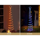 2.4M Christmas Tree LED Solar Motif Lights Jingle Jollys - RnR Galore