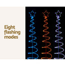 2.4M Christmas Tree LED Solar Motif Lights Jingle Jollys - RnR Galore
