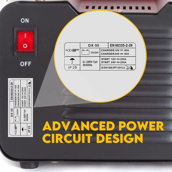 2IN1 Car Battery Charger Jump Starter 12V 24V 40A ATV Boat Tractor - RnR Galore