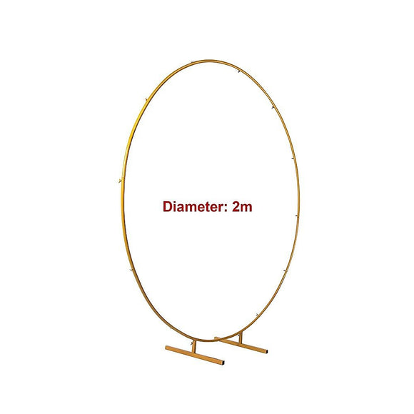 2M Wedding Hoop Round Circle Arch Backdrop Flower Display Stand Frame Background - RnR Galore