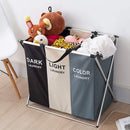 3 in 1 Large 135L Laundry Clothes Hamper Basket with Waterproof bags and Aluminum Frame (Multi) - RnR Galore