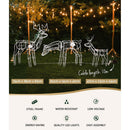 3 PCS Christmas Lights Reindeers 250 LED Decorations Jingle Jollys - RnR Galore