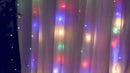 300 LEDs Window Curtain Fairy Lights 8 Modes and Remote Control for Bedroom (Multicolor, 300 x 300cm) - RnR Galore