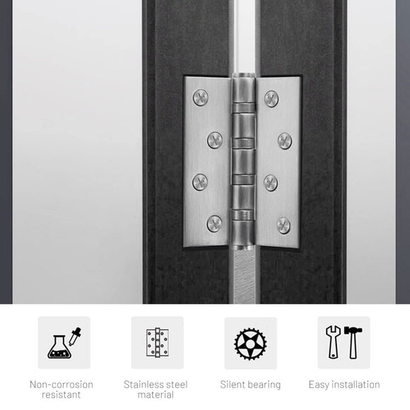 304 Flat Pin Hinge Spring 2Pack 100mm Folding Butt Door Cabinet Hinges Folding Furniture Hardware - RnR Galore