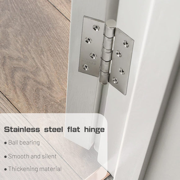 304 Flat Pin Hinge Spring 2Pack 100mm Folding Butt Door Cabinet Hinges Folding Furniture Hardware - RnR Galore