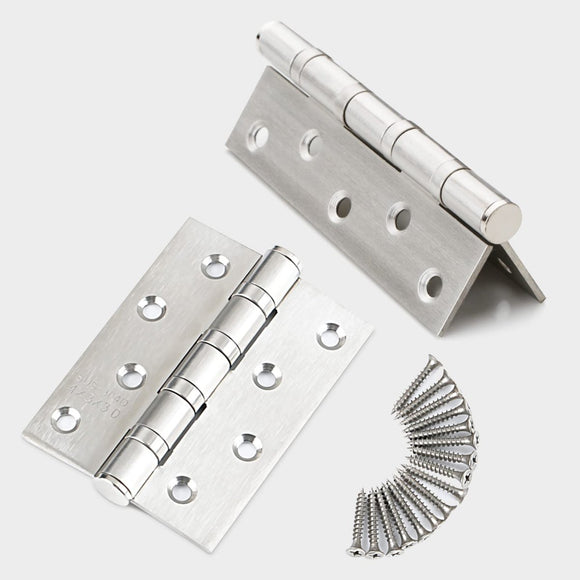 304 Flat Pin Hinge Spring 2Pack 100mm Folding Butt Door Cabinet Hinges Folding Furniture Hardware - RnR Galore