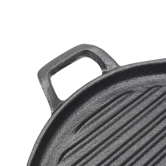 30cm Round Cast Iron Griddle Plate, BBQ Pan Cooking Griddle Grill for StoveF, Oven - RnR Galore