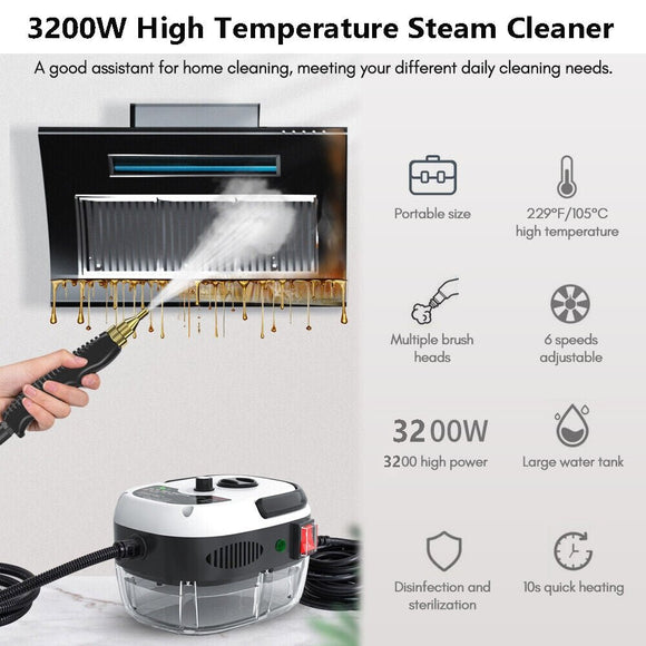 3200W Steam Cleaner High Temperature Kitchen Cleaning Pressure Steaming Mechine - RnR Galore