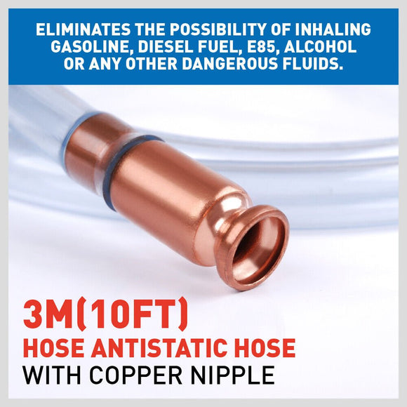 3M Self Priming Siphon Hose Water Jiggler Liquid Transfer Fuel Hose Pump Copper - RnR Galore