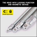 3PC Flexible Socket Extension Bars Shaft Set 1/2" 1/4" 3/8" Drive 10" 8" 6" Long - RnR Galore