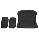 3PCS Car Rear Front Cargo Trunk Toolbox Luggage Rubber Mats for Tesla Model 3 2021 - 2022 - RnR Galore