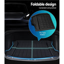 3PCS Car Rear Front Cargo Trunk Toolbox Luggage Rubber Mats for Tesla Model 3 2021 - 2022 - RnR Galore