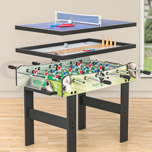 4 - in - 1 Games Table Soccer Foosball Table Tennis Bowling Shuffleboard Party Gift - RnR Galore