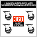 4 x Heavy Duty Wheel Dolly 450 kg 1000 lb Car Vehicle Positioning Jack Platform - RnR Galore